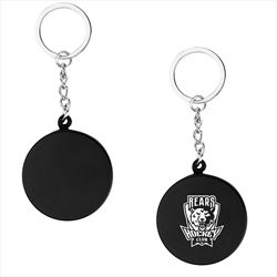 KH20116 Hockey Puck Stress Reliever Keychain With Custom Imprint